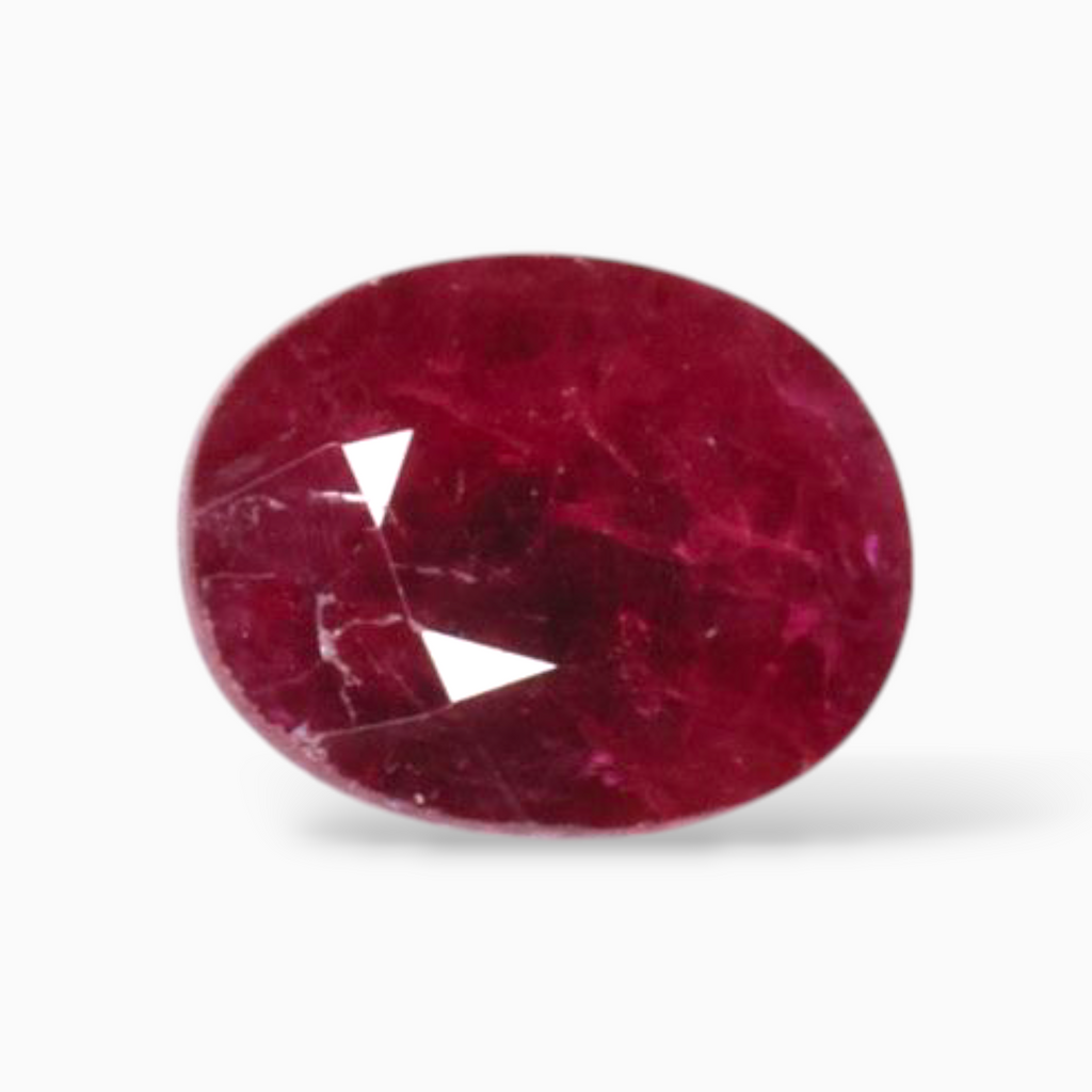 Natural Unheated Ruby Gemstone In Oval Shape 1.88 Carats 8x6.2mm Size