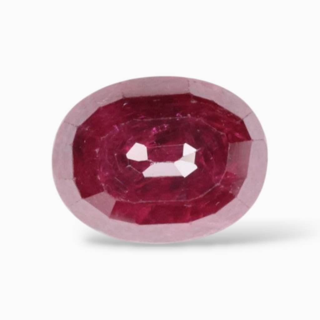 Natural Unheated Ruby Gemstone In Oval Shape 1.88 Carats 8x6.2mm Size