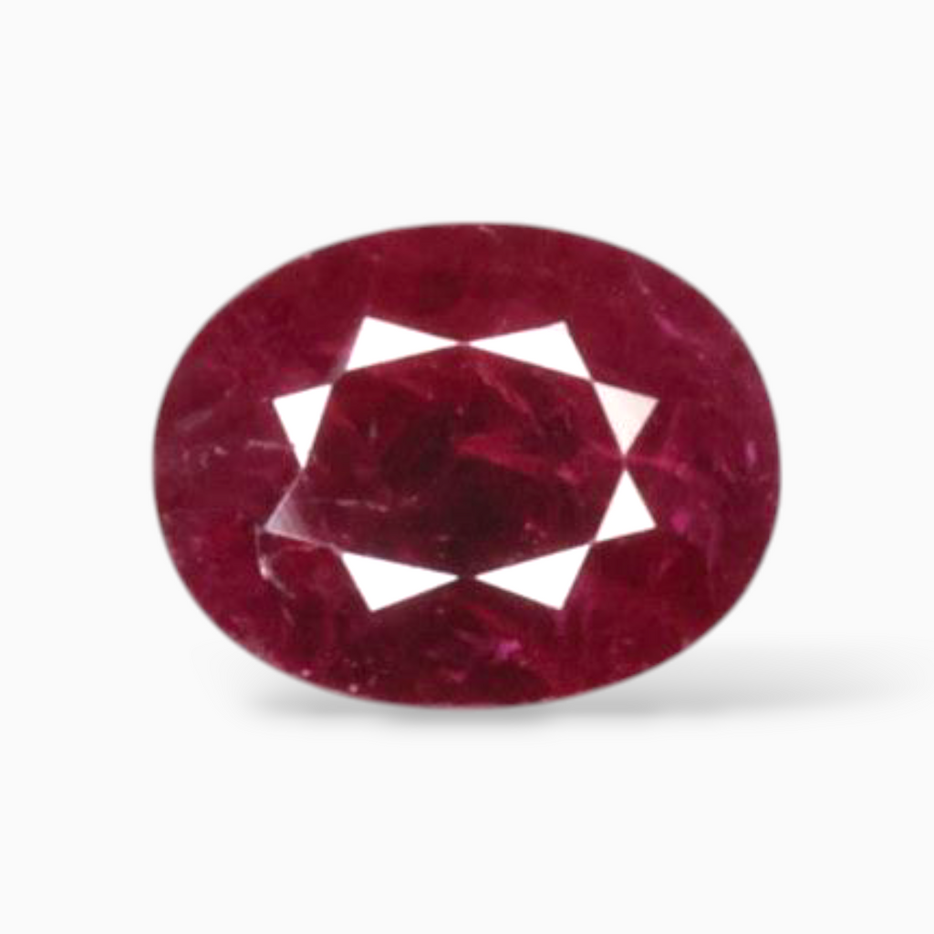 Natural Unheated Ruby Gemstone In Oval Shape 1.88 Carats 8x6.2mm Size