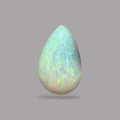 Natural White Color Ethiopian Opal Stone 12.17 Carats Pear Cabochon Shape 23.2 x 14.5 x 7.3 mm