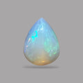 Natural White Color Ethiopian Opal Stone 13.18 Carats Pear Cabochon Shape 20.5 x 15.5 x 9.8 mm
