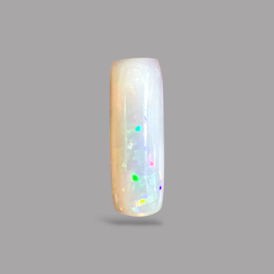 Natural White Color Ethiopian Opal Stone 14.47 Carats Pear Cabochon Shape 29.5 x 10.4 x 6.9 mm