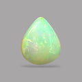 Natural White Color Ethiopian Opal Stone 2.88 Carats Pear Cabochon Shape 13 x 10.9 x 4.7 mm