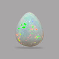 Natural White Color Ethiopian Opal Stone 26.05 Carats Pear Cabochon Shape 22.6 x 18.8 x 12 mm