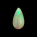  Natural White Color Ethiopian Opal Stone 3.88 Carats Pear Cabochon Shape 16.4 x 9 x 6 mm
