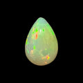 Natural White Color Ethiopian Opal Stone 5.48 Carats Pear Cabochon Shape 15 x 10.5 x 7.9 mm