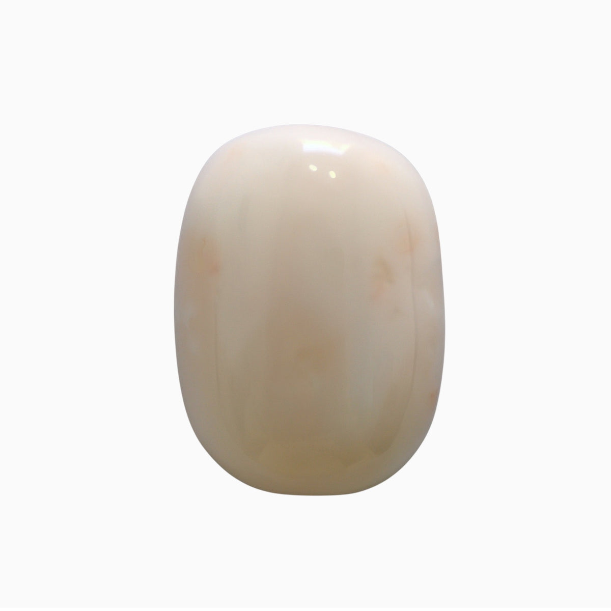 Natural White Coral Moonga Stone 14.47 Carats Oval Cabochon Shape 17.5x13mm