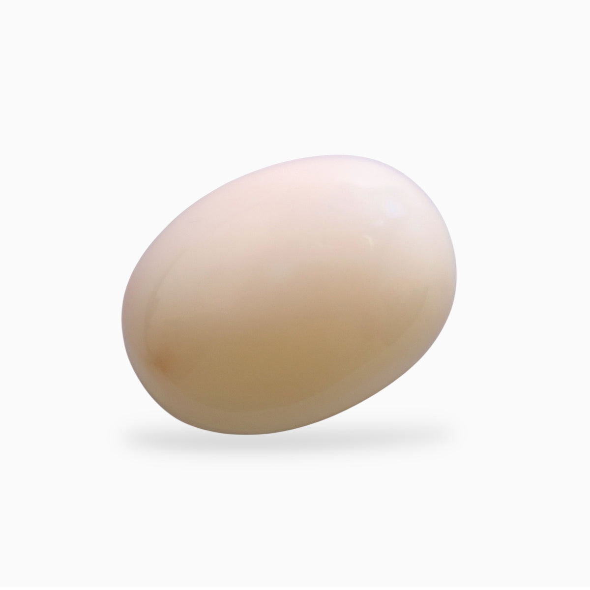 Natural Pink Coral Moonga Stone 16.77 Carats Oval Cabochon Shape 17.1x12.9mm