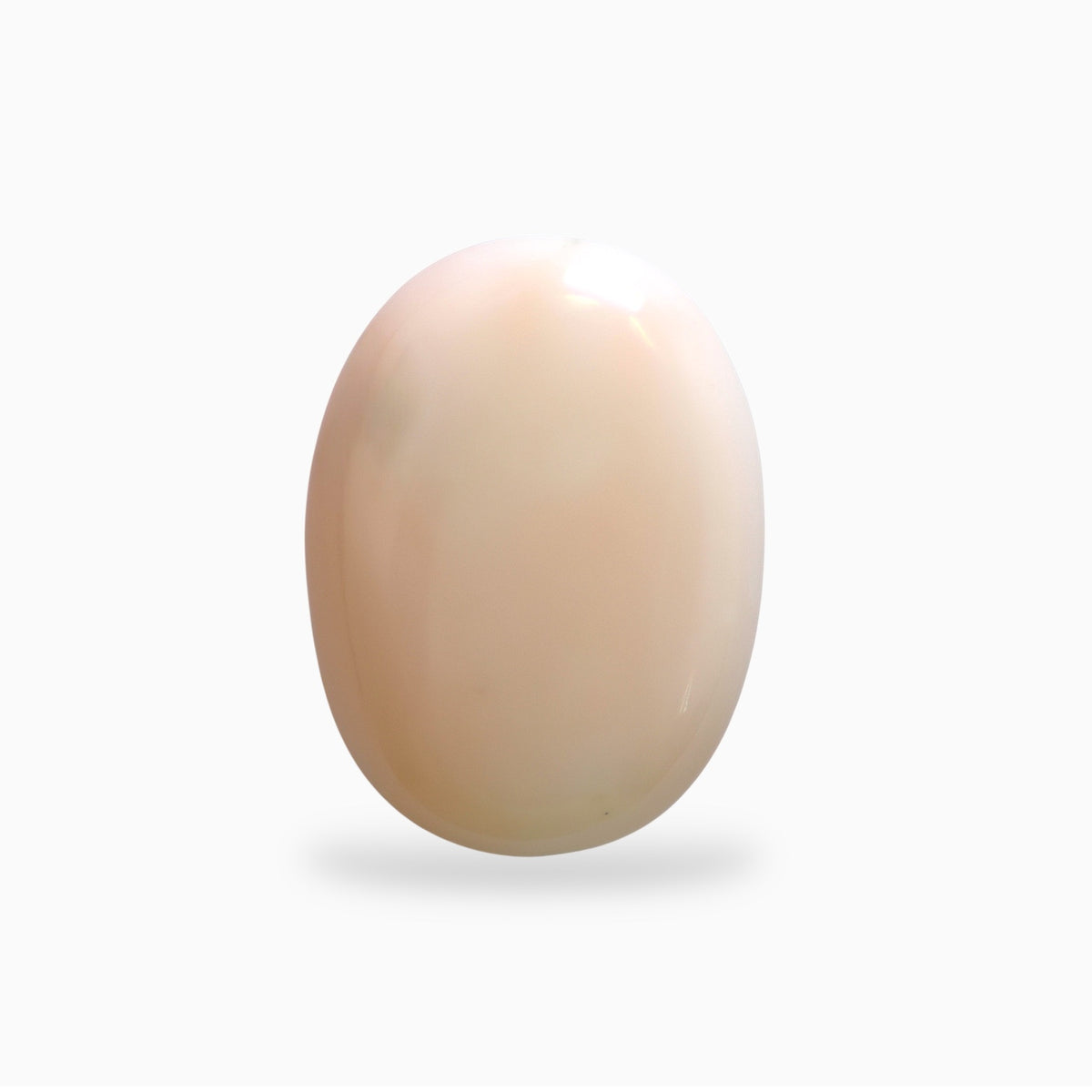 Natural Pink Coral Moonga Stone 16.77 Carats Oval Cabochon Shape 17.1x12.9mm
