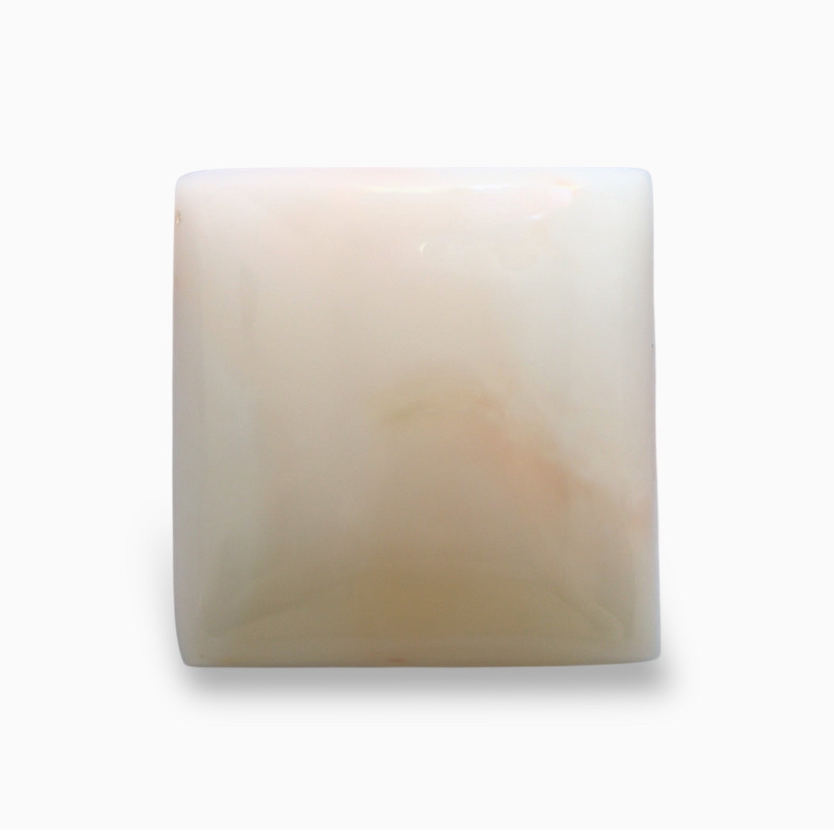 Natural White Coral Moonga Stone 21.57 Carats Square Cabochon Shape 15.9x15.5mm