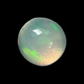 Natural White Ethiopian Opal Stone 0.19 Carats Round Cabochon Shape Size 4 mm 
