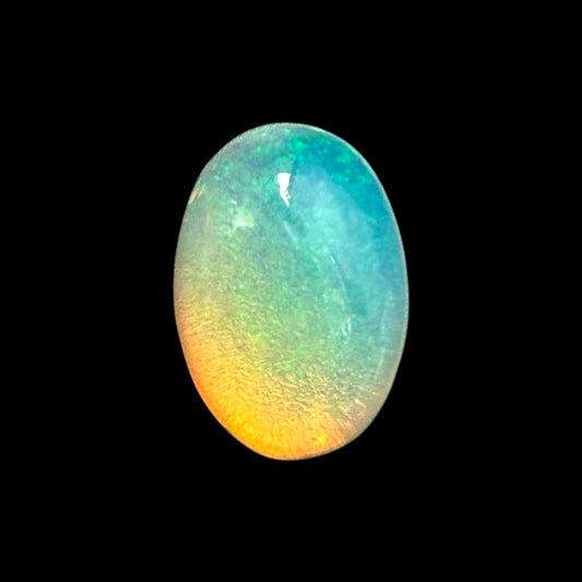 Natural White Ethiopian Opal Stone 0.28 Carats Oval Cabochon Shape 6 x 4 mm