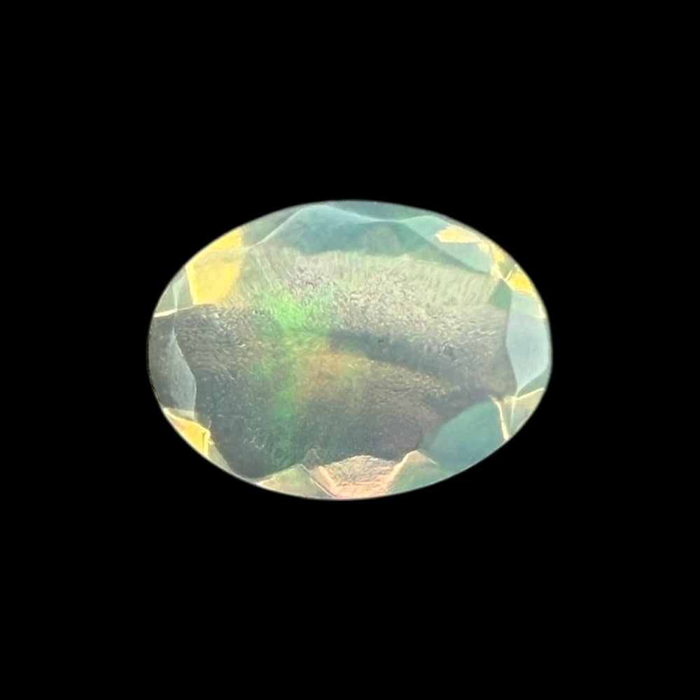 Natural White Ethiopian Opal Stone 0.36 Carats Oval Cabochon Shape 7 x 5.1 mm