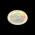 Natural White Ethiopian Opal Stone 0.37 Carats Oval Cabochon Shape 6.8 x 5 mm