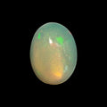 Natural White Ethiopian Opal Stone 0.67 Carats Oval Cabochon Shape 8.2 x 6.2 x 3.2 mm