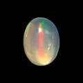 Natural White Ethiopian Opal Stone 0.78 Carats Oval Cabochon Shape 7.9 x 6 x 3.3 mm
