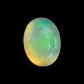 Natural White Ethiopian Opal Stone 0.98 Carats Oval Cabochon Shape 8.1 x 6.2 x 3.8 mm