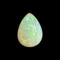 Natural White Ethiopian Opal Stone 11.31 Carats Pear Cabochon Shape 20.8 x 15.5 x 7.8 mm