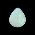 Natural White Ethiopian Opal Stone 15.23 Carats Pear Cabochon Shape 22.3 x 19.3 x 7 mm