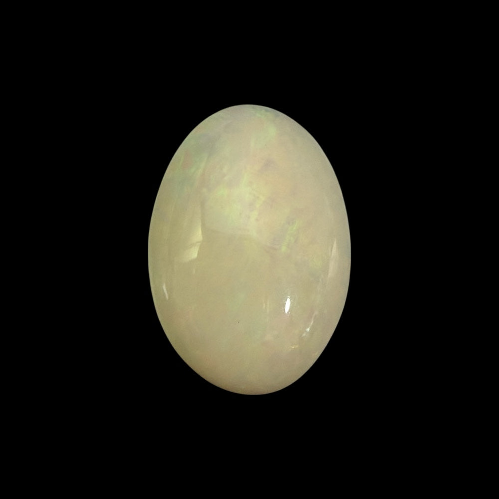 Natural White Ethiopian Opal Stone 16.06 Carats Oval Cabochon Shape 24.6 x 17 x 7.8 mm
