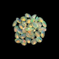 Natural White Ethiopian Opal Stone 17.15 Carats Oval Cabochon Shape 7 x 5 mm