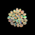 Natural White Ethiopian Opal Stone 17.27 Carats Oval Cabochon Shape 7 x 5 mm