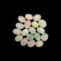 Natural White Ethiopian Opal Stone 18.03 Carats Oval Cabochon Shape 8 x 6 mm