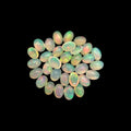 Natural White Ethiopian Opal Stone 18.40 Carats Oval Cabochon Shape 7 x 5 mm