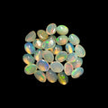Natural White Ethiopian Opal Stone 23.75 Carats Oval Cabochon Shape 8 x 6 mm
