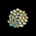Natural White Ethiopian Opal Stone 25.43 Carats Oval Cabochon Shape 8 x 6 mm