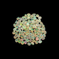 Natural White Ethiopian Opal Stone 28.74 Carats Oval Cabochon Shape 5 x 4 mm