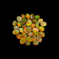 Natural White Ethiopian Opal Stone 33.25 Carats Oval Cabochon Shape 8 x 6 mm  