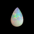 Natural White Ethiopian Opal Stone 7.16 Carats Pear Cabochon Shape 21 x 14 x 4.8 mm