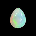 Natural White Ethiopian Opal Stone 9.13 Carats Pear Cabochon Shape 19 x 14.6 x 7.1 mm