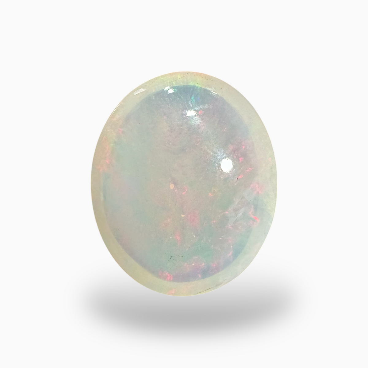 Natural White Opal Stone From Ethopia 21.6 Carats 22x19mm