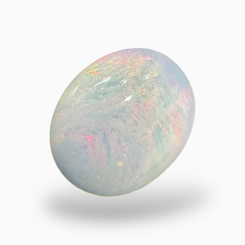 Natural White Opal Stone From Ethopia 21.6 Carats 22x19mm