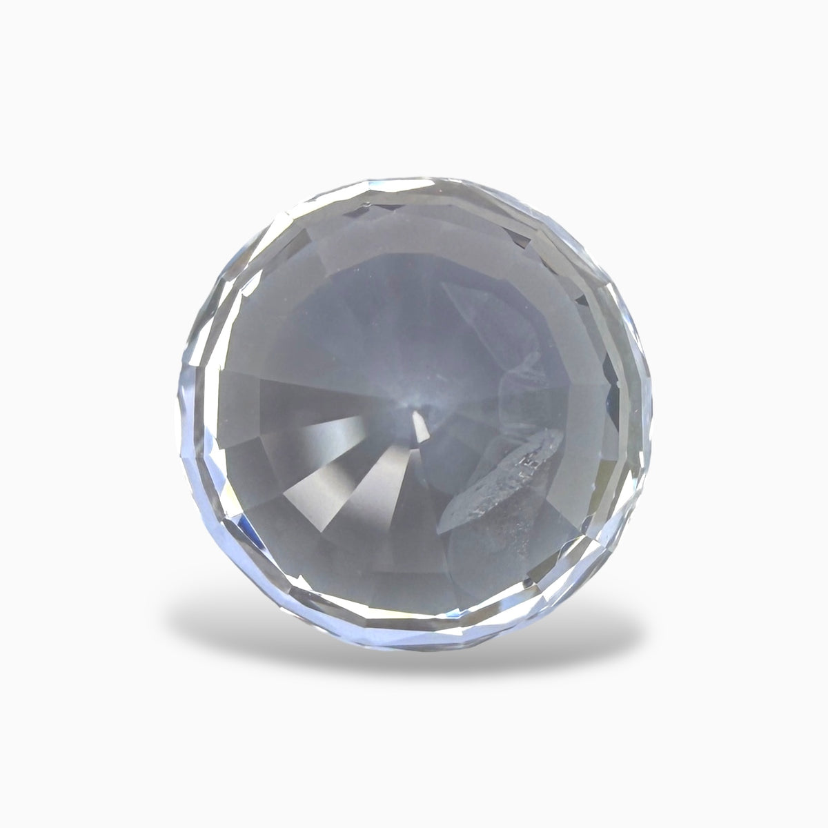 Natural White Sapphire in Round Shape 5.15 Carats 9.21x9.31x7.17mm Size From Sri Lanka