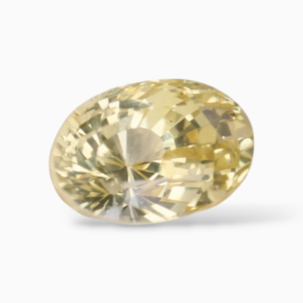 Buy Natural Yellow Sapphire (Pukraj Stone) In Oval Shape 2.09 Carats 7.7x5.5mm Size