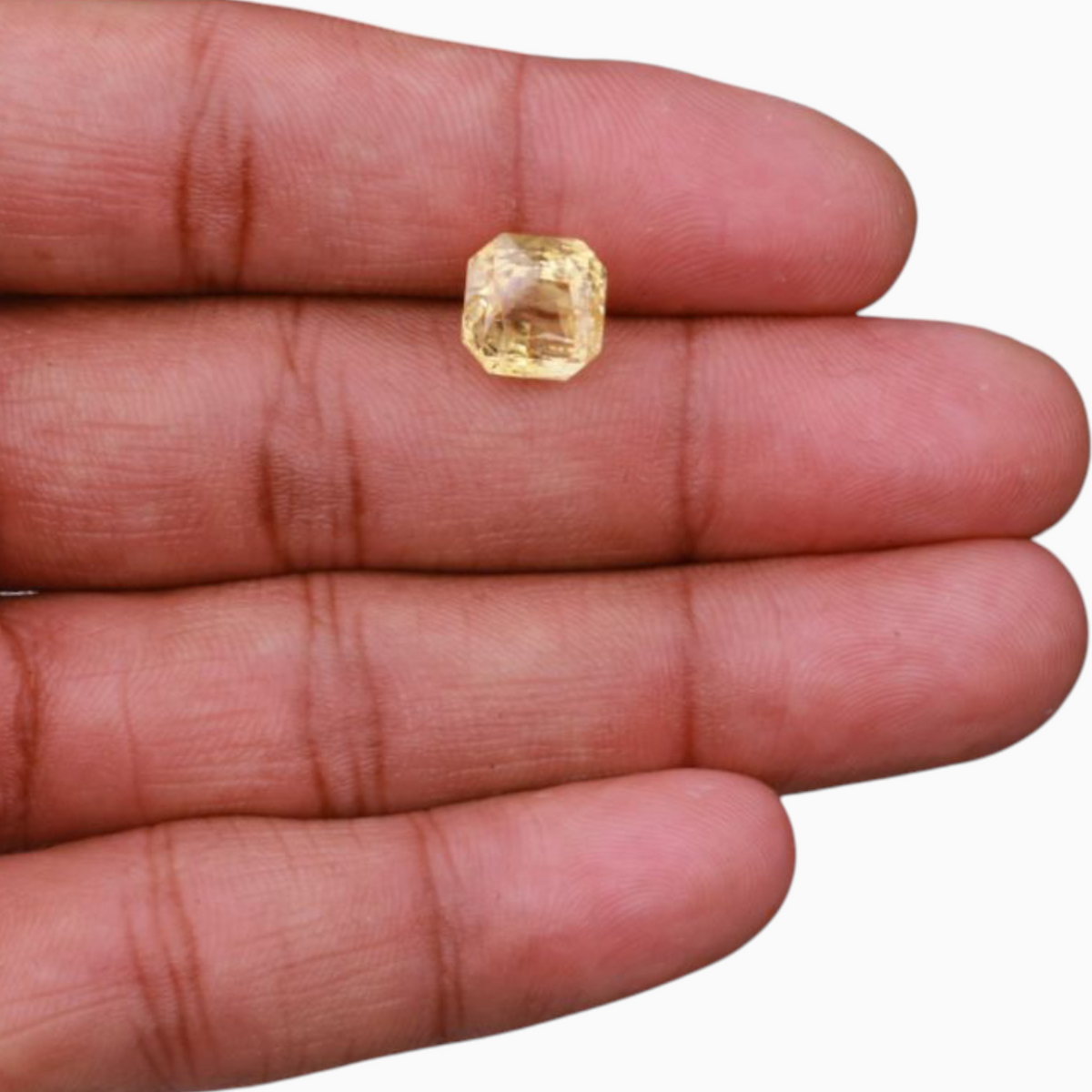 Natural Yellow Sapphire 6.19 Carats in Octagon Shape & 9.38x9.22x6.75mm Size from Sri lanka