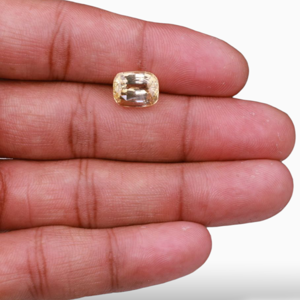 Natural Yellow Sapphire 6.48 Carats in Cushion Shape & 11.14x8.85x6.52mm Size from Sri lanka