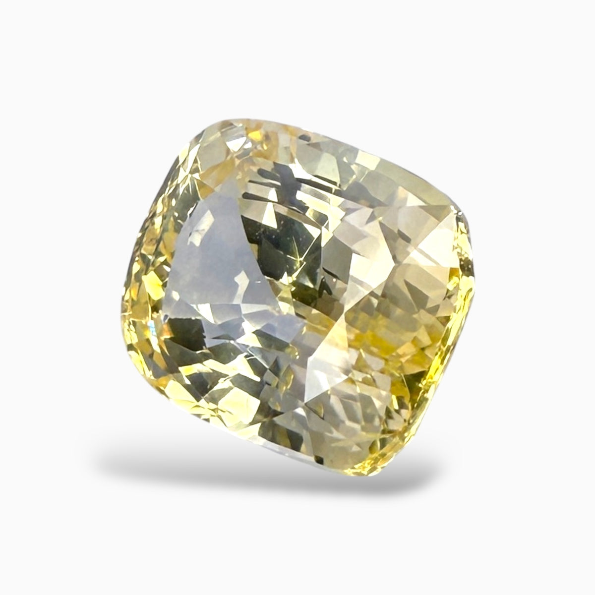 Natural Yellow Sapphire Cushion Cut 6.48 Carats 11.14 x 8.85 x 6.52 mm No Heat Srilanka