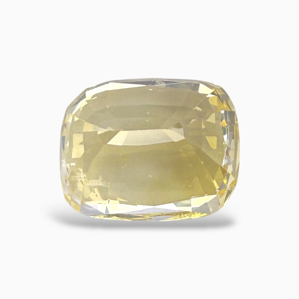 Natural Yellow Sapphire Cushion Cut 6.48 Carats 11.14 x 8.85 x 6.52 mm No Heat Srilanka