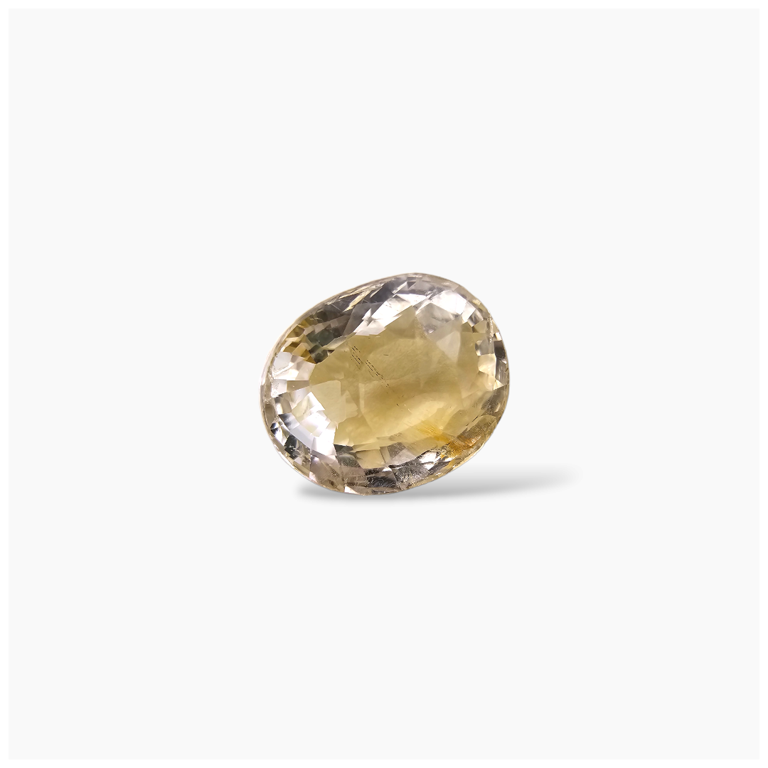 Buy Natural Yellow Sapphire Gemstone 2.51 Carats Oval Cut Shape 8.5x7 mm