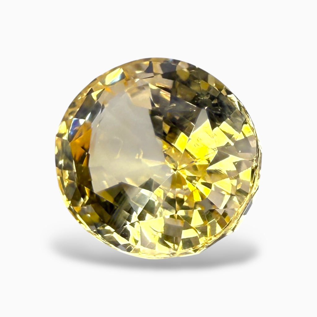 Natural Yellow Sapphire Oval Cut 5.55 Carats 11.20 x 9.32 x 6.02 mm No Heat Srilanka