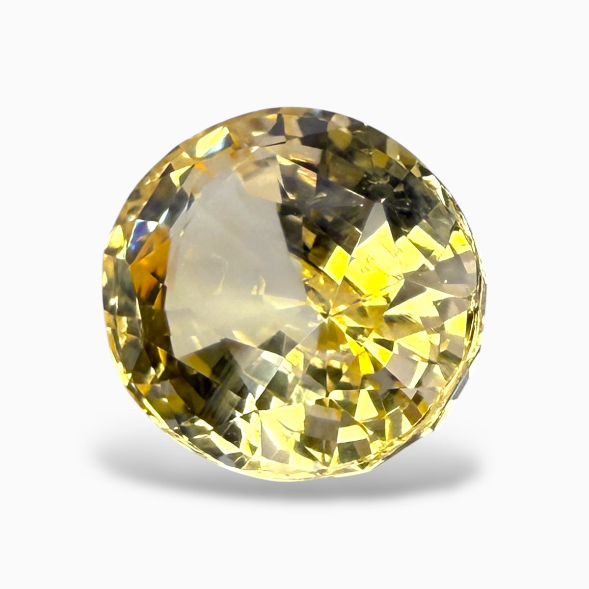 Natural Yellow Sapphire Oval Cut 5.55 Carats 11.20 x 9.32 x 6.02 mm No Heat Srilanka