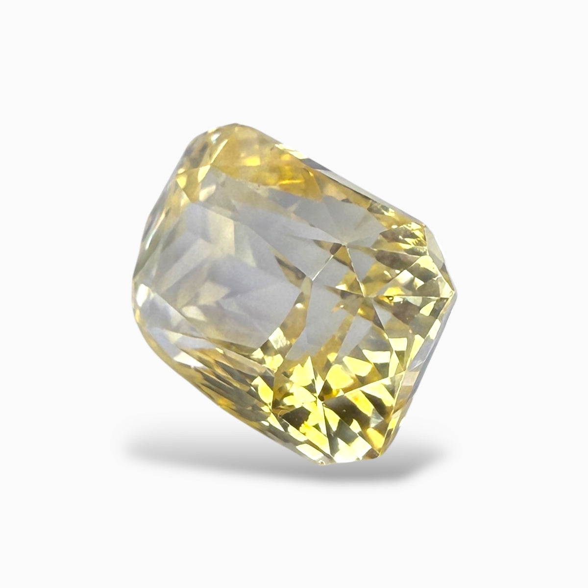 Natural Yellow Sapphire Radiant Cut 8.29 Carats IDL certified No Heat From Ceylon Srilanka