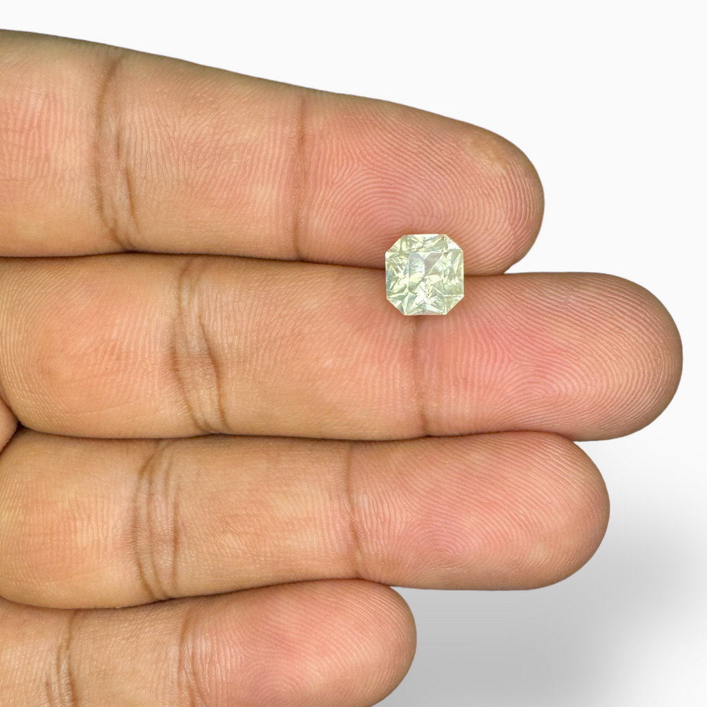 Natural Yellow Sapphire Stone 1.88 Carats in Asscher Shape