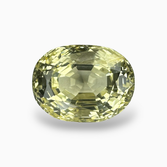 Natural Yellow Sapphire Stone 10.33 Carats in Oval Shape