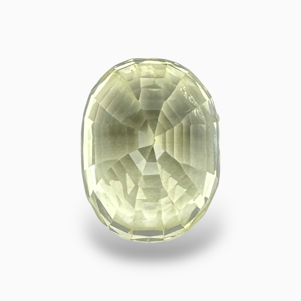 Natural Yellow Sapphire Stone 10.33 Carats in Oval Shape