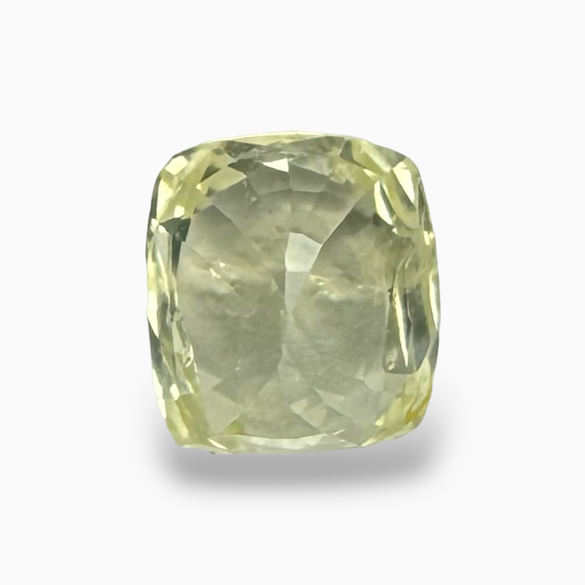 Natural Yellow Sapphire Stone 3.69 Carats Cushion Cut from Srilanka